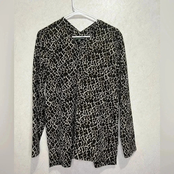 SHANNON PASSERO Cheetah Leopard Print Vneck Tunic Top Size Small - Picture 1 of 9